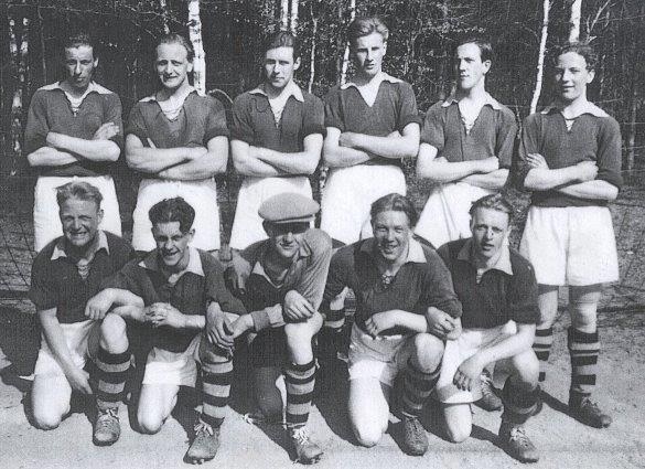 IF Hagapojkarnas lag omkring 1950, uppställt i två rader.